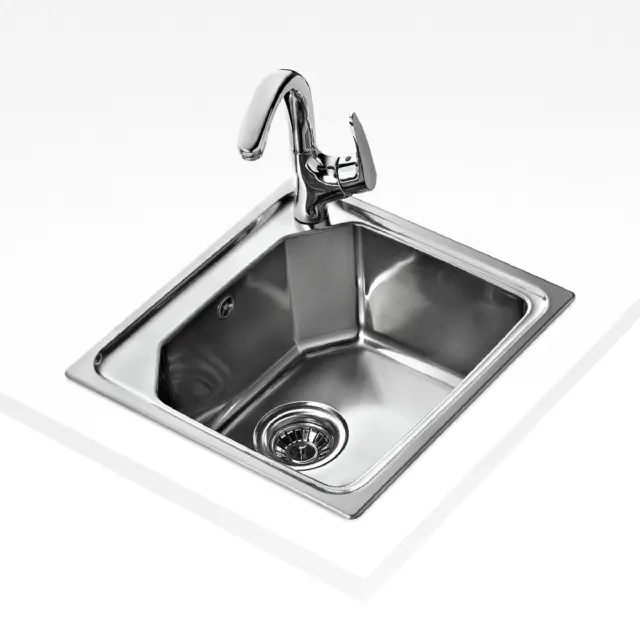 Νεροχύτης Inox TEKA 1 Γούρνα για Ένθετη Τοποθέτηση 46.5x44cm Premium 1C 11128001 2