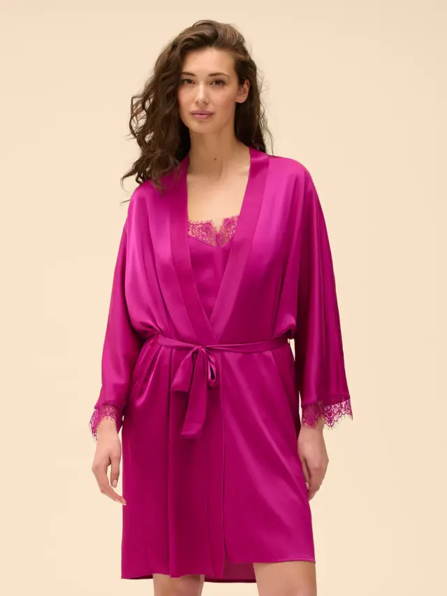 Simone Pérèle Κιμονό Satin Secrets Azalea