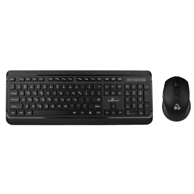 POWERTECH set ποντίκι + πληκτρολόγιο PT-1060, ασύρματο, 1600DPI, μαύρο