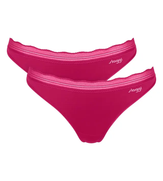 Sloggi Σλιπ Go Blush String Φούξια 2-Pack 2