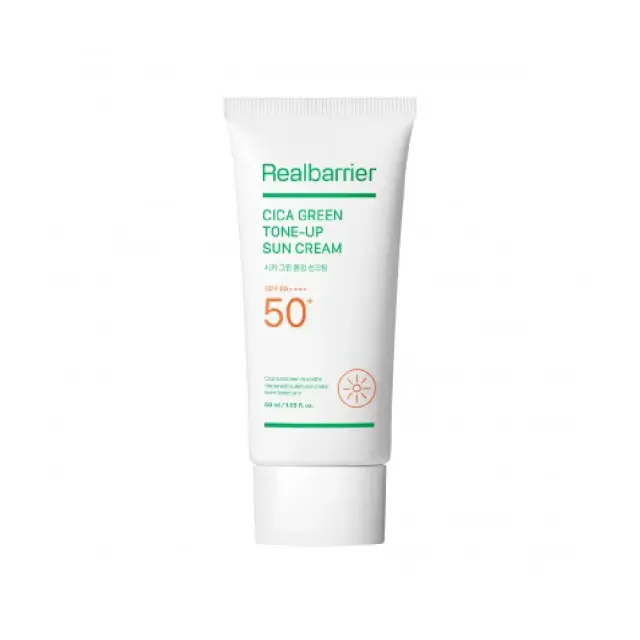 Real Barrier Cica Green Tone-up Sun Cream SPF50 PA++++, Αντηλιακό Προσώπου για Δέρμα με τάση για Ερυθρότητα 50 ml