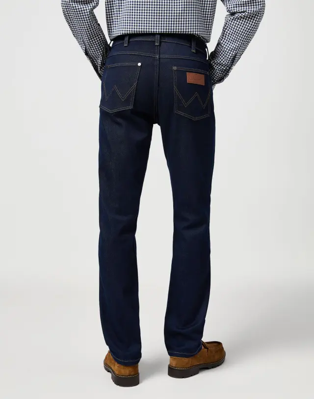 Wrangler Ανδρικό GREENSBORO 803 MOONLIGHT RINSE Τζιν Παντελόνι – Dark Blue - 32W 34L 2