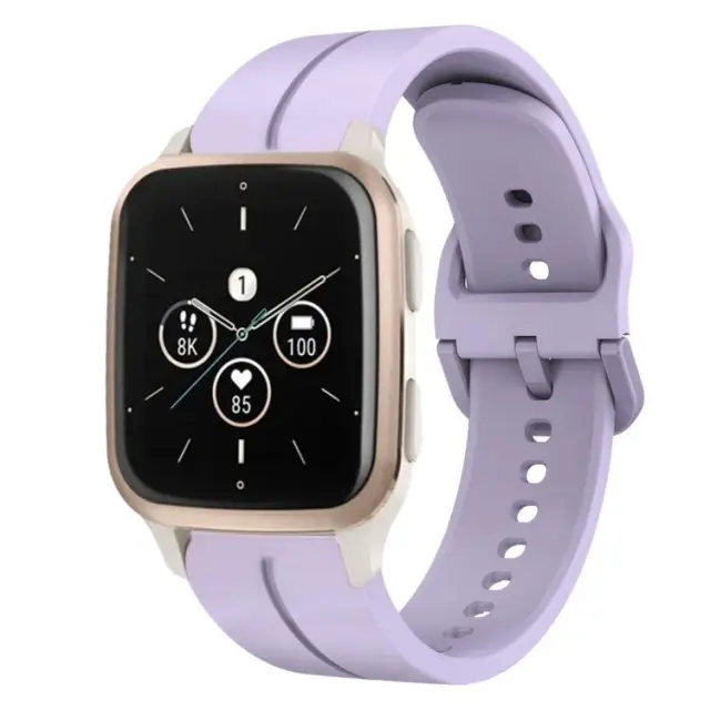 Ανταλλακτικό Λουράκι Σιλικόνης για Garmin Forerunner Sq2 (Fits All 20mm) - Purple OEM 2