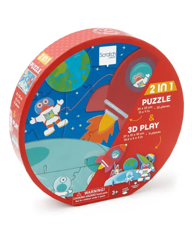 Παιχνίδι Scratch Παζλ 3D Space 32τμχ