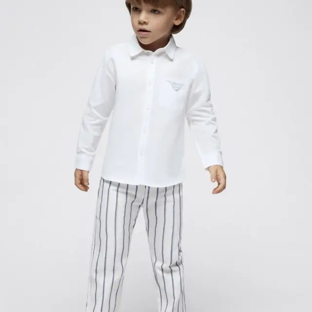 Mini 2 έως 10 ετών Παντελόνι ριγέ suiting λευκό σπασμένο