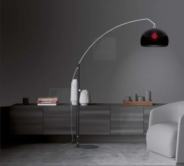 DORO Floor Luminaire E27 Direct/Indirect black-black Μαύρο Χρώμιο 2