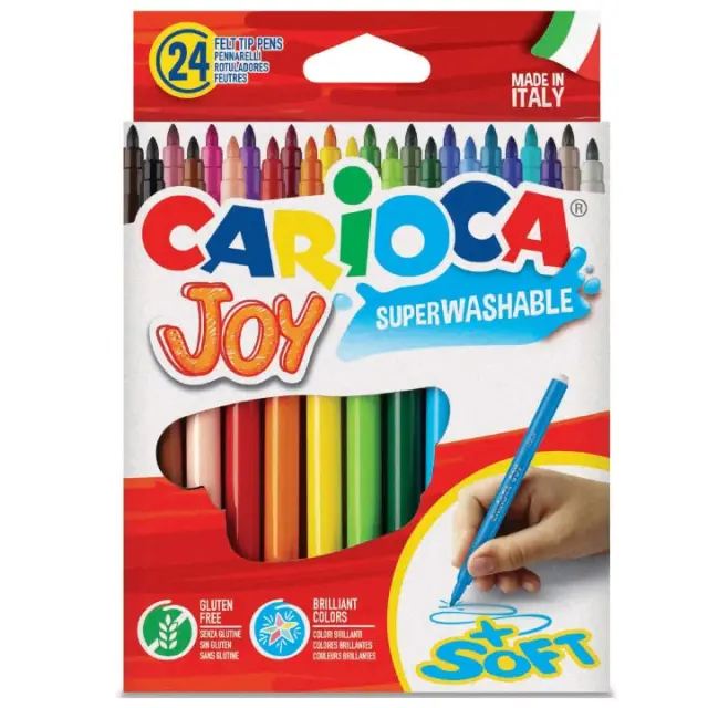 Carioca Μαρκαδόροι Ζωγραφικής Super Joy 24 χρώματα (40615)
