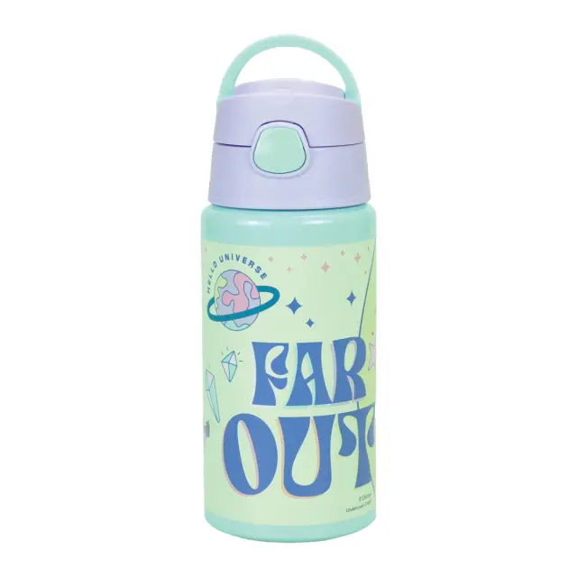 Gim Stitch Παιδικό Παγούρι Αλουμινίου 500ml με Καλαμάκι