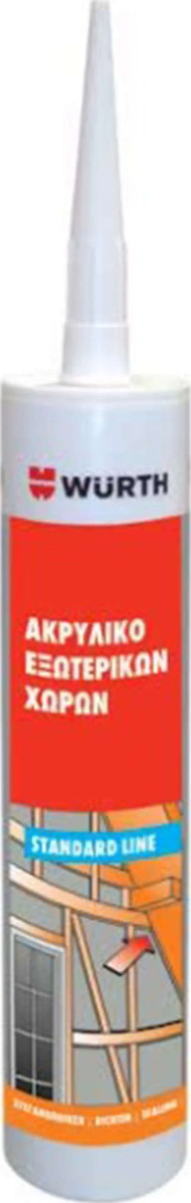 Ακρυλικό Στεγανοποιητικό Standard Line Λευκό 280ml Wurth (0892166000)