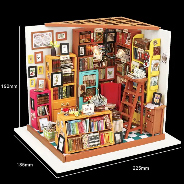 Robotime DIY Παιχνίδι Κατασκευών Ξύλινo Sam’s Study Room DG102 2