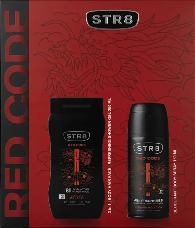 STR8 Red Code Ανδρικό Αρωματικό Σετ: Deodorant Spray 150ml & Shower Gel 250ml