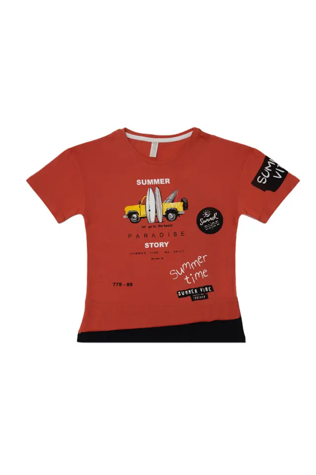 T-Shirt Kid Summer Story Κοραλί