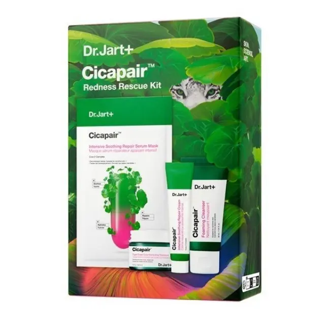 Dr. Jart+ Cicapair Redness Rescue Kit Σετ Περιποίησης με Καθαριστικό Προσώπου , Μάσκα Προσώπου , Serum & Κρέμα Προσώπου