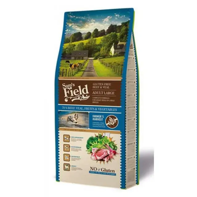 Sam's Field Gluten Free Adult Large Beef & Veal 13Kg Μονόχρωμο