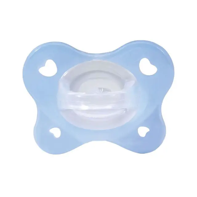 CHICCO Physio Dual Soft Πιπίλα Σιλικόνης με Θήκη Γαλάζιο για 0-2 μηνών 2