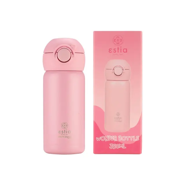 Estia Wonder Bottle Save the Aegean Παιδικό Παγούρι Θερμός Ανοξείδωτο Candy Pink 350ml 01-23515