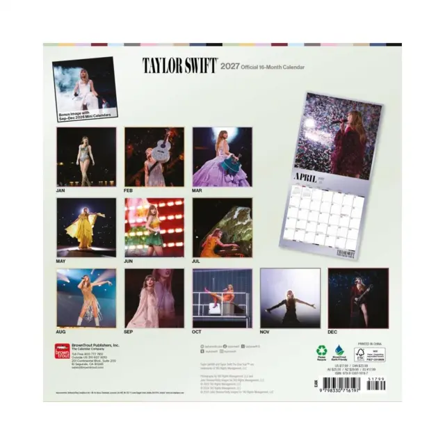 HMEΡΟΛΟΓΙΟ ΤΟΙΧΟΥ TAYLOR SWIFT 2027 30X30 CALENDAR (PLASTIC FREE) DAN2715327 2