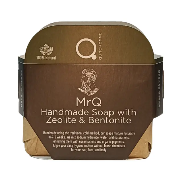 Zeolite and Bentonite Handmade Soap 90-110g by MrQ- Χειροποίητο Σαπούνι με Ζεόλιθο και Μπετονίτη ��
