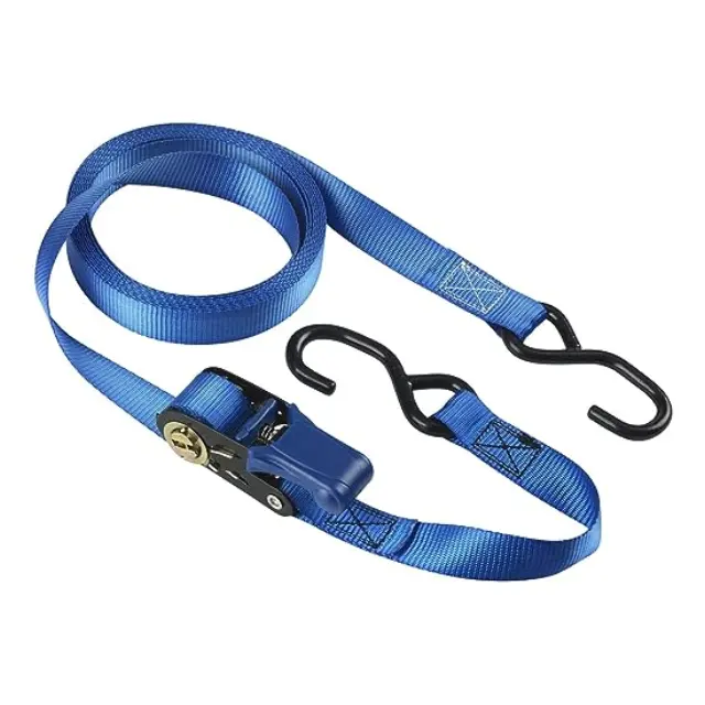 MASTERLOCK Ιμάντας Με Καστάνια & Ατσάλινους Γάντζους 5m x 25mm - Μπλε