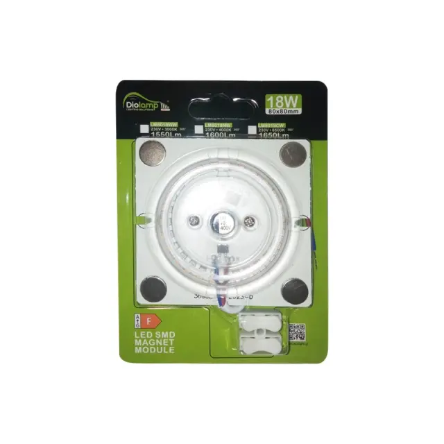LED SMD MAGNET MODULE 18W 230V AC 1550LM 160° 3000K RA80 30000HRS / LM8018WW