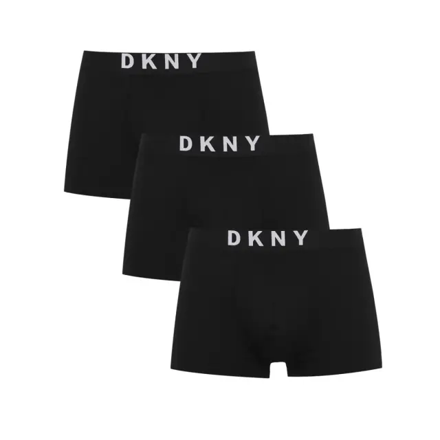 DNKY Ανδρικό Boxer Modal New York Trunks - Τριπλό Πακέτο, Χρώμα Μαύρο - S