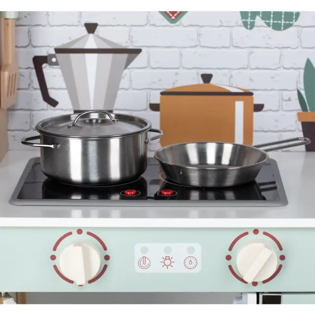 FreeON Free2Play Mini Chef Ξύλινη Κουζίνα με Ήχους Φώτα και Αξεσουάρ 3+ Ετών 2