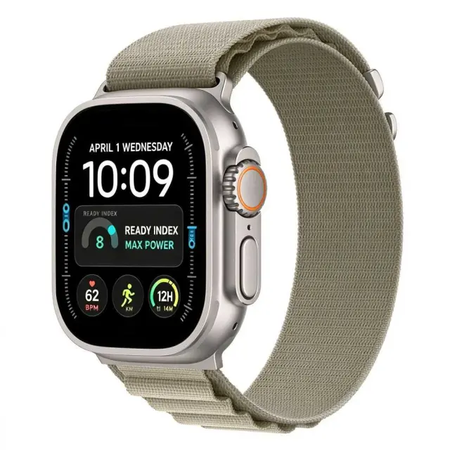 Tech-protect Nylon Pro Apple Watch 8 / 9 / 10 / 11 / 12 / Se / Ultra (44 / 45 / 46 / 49 Mm) Titanium/olive 3