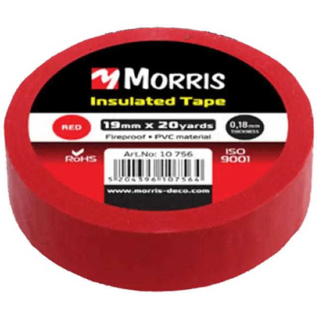 ΜΟΝΩΤΙΚΗ ΤΑΙΝΙΑ ΚΟΚΚΙΝΗ 19mmx18m MORRIS 10756