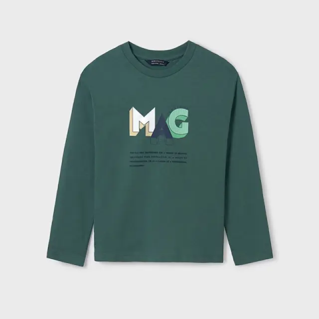 Junior 10 έως 18 ετών Μπλούζα σταμπωτή Better Cotton μέντα