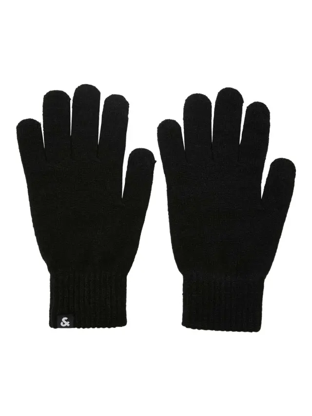 JACBARRY KNITTED GLOVES NOOS Black