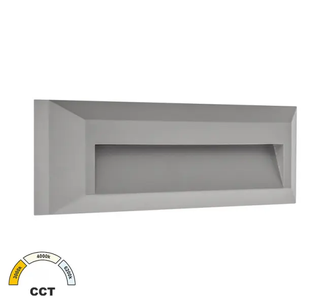 LED ΦΩΤΙΣ.PC ΕΠΙΤΟΙΧΟ ΕΜΜΕΣΟΥ ΟΡΘΟΓΩΝΙΟ 2W CCT IP65 ΓΚΡΙ
