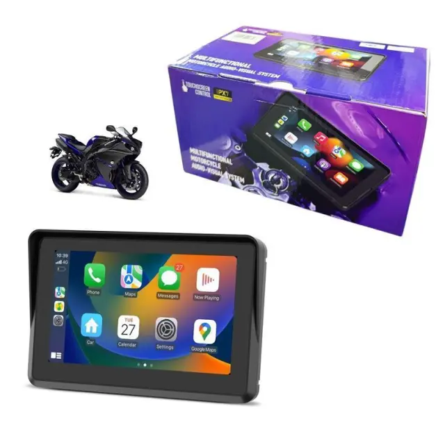 Οθόνη Μοτοσυκλέτας Αδιάβροχη Αφής 5" M550 - Motorcycle audio-visual system 081203