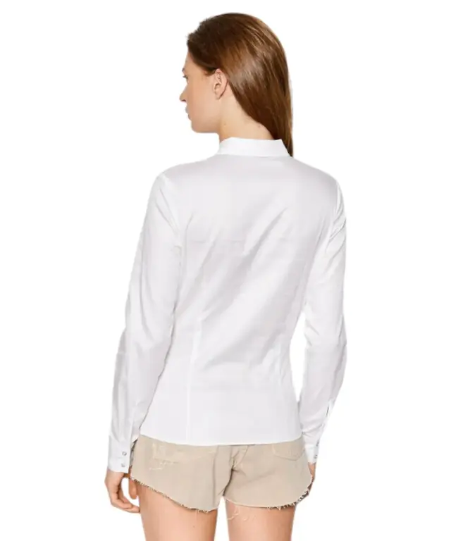 Guess - Γυναικείο Πουκάμισο Ls Cate Shirt W2YH41WAF10-G011 Λευκό 2