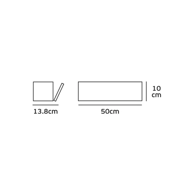 Ipos Φωτιστικό Led τοίχου 20W 3000K IP54 50x10x13.8cm λευκό Άσπρο 2