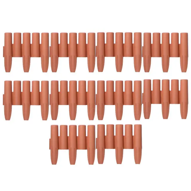 Prosperplast IPAL5-R624 Φράχτης κήπου πλαστικός Palisada (10τμχ) 2,70m x 24Υcm Τερακότα / 103762 2