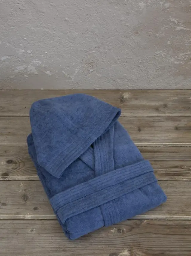 Μπουρνούζι με κουκούλα Zen Denim Blue XL Nima