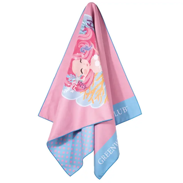 Πετσέτα Θαλάσσης 70x140 280gsm Greenwich Polo Club 4041 Pink-Light Blue 100% Microfiber 2