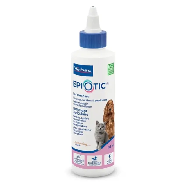 VIRBAC EpiOtic Ear Cleanser - ear care liquid for dogs and cats - 125ml