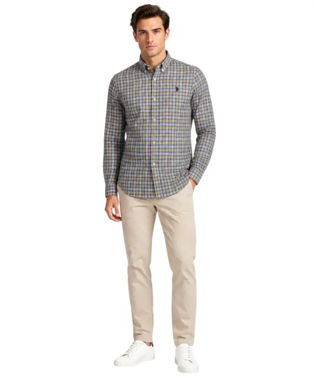 U.S. Polo Assn. - Ανδρικό Πουκάμισο Μακρυμάνικο 64060-53310-881 Μπλε 2