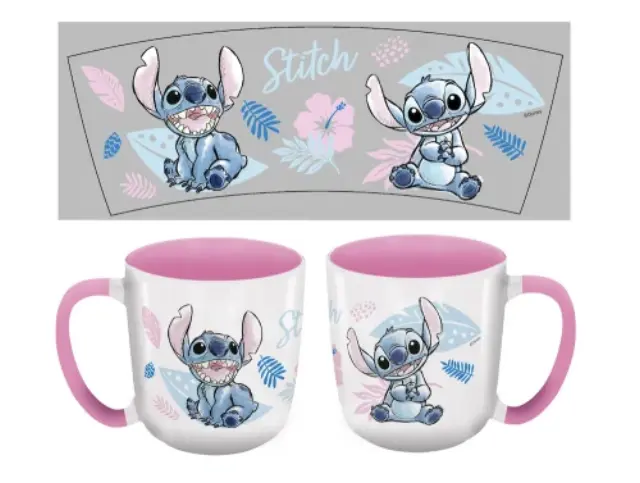 Lilo and Stitch Κουπα - Watercolor Pink - Mug Elite Colored Inner - 380ml 2
