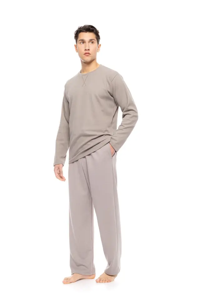 W-M813 - Grey Charcoal - PYJAMA JAQUARD SOFT STRETCH 3