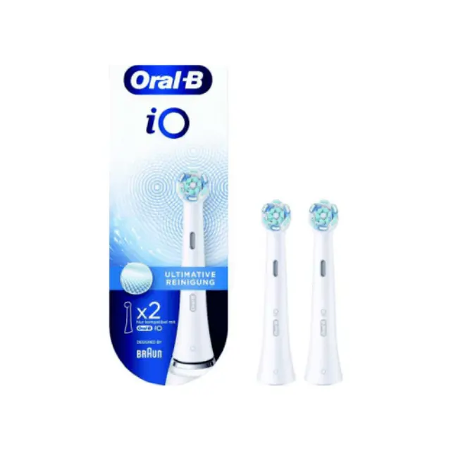 Oral-B | iO Ultimate Clean Brush Heads | Ανταλλακτικές Κεφαλές Βουρτσίσματος για Επαγγελματικό Καθαρισμό | 2τμχ