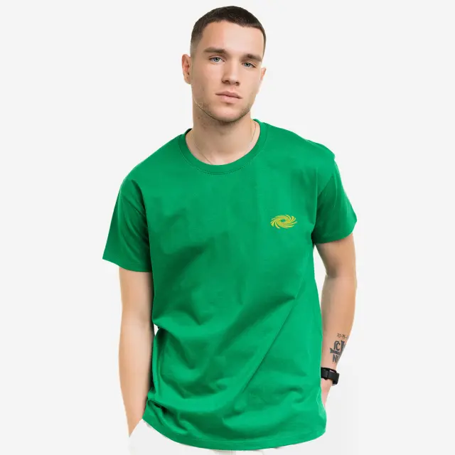 T-shirt Noshame® Πράσινο με τύπωμα The Worlds is Temporary - 122599 - XXL 3