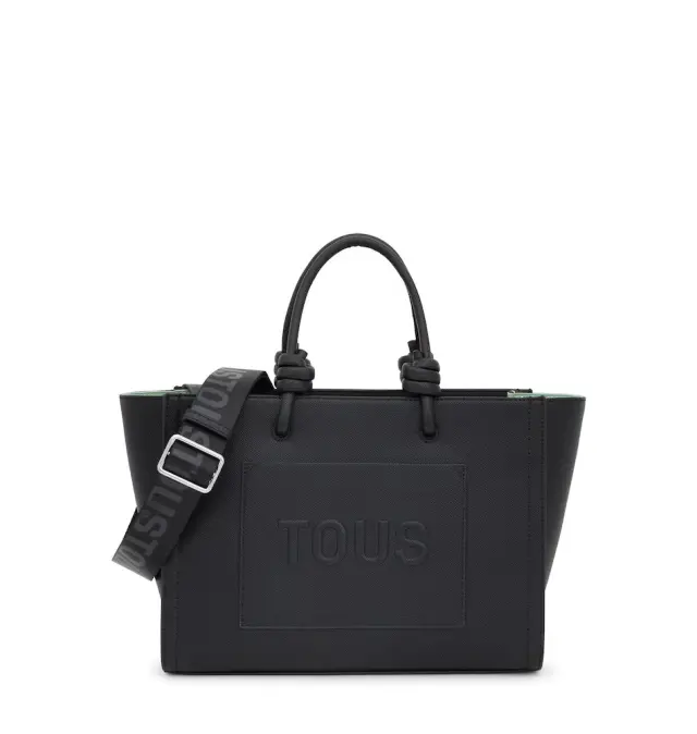 Τσάντα TOUS Shopper Medium Amaya La Rue New 2002025651 Μαύρο