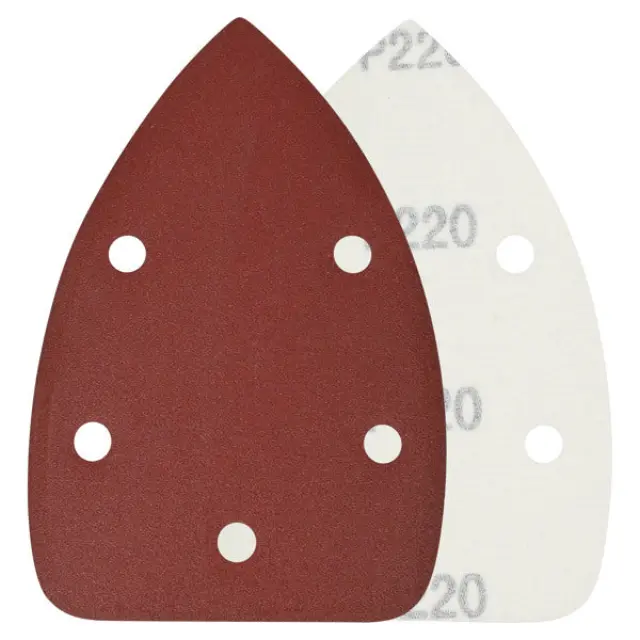 Sanding discs 140 x 140 x 95 mm 12 pieces triangle