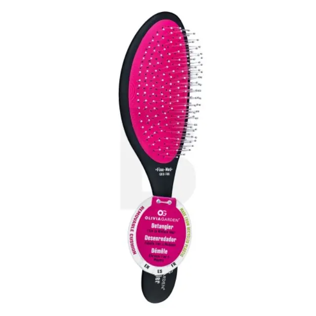 Olivia Garden Detangler hairbrush pro jemné vlasy Black Fine-Med OGD-F08