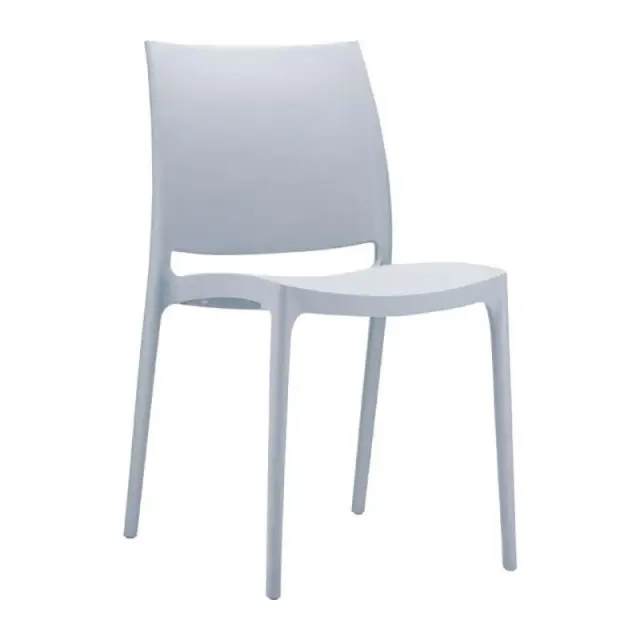 Καρέκλα Στοιβαζόμενη MAYA Silver Grey PP 44x50x81cm