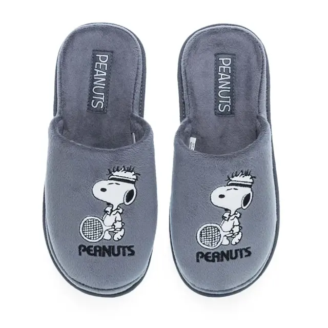 Parex Ανδρικές Παντόφλες Σπιτιού Snoopy Peanuts, Χρώμα Γκρι - 46