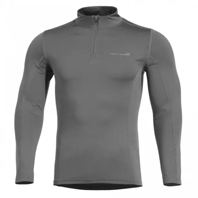 Pentagon Pindos 1/2 Zip Shirt-Ισοθερμική Μπλούζα με Φερμουάρ 1/2 - 08WG-Wolf Grey-Γκρί Ανοιχτό