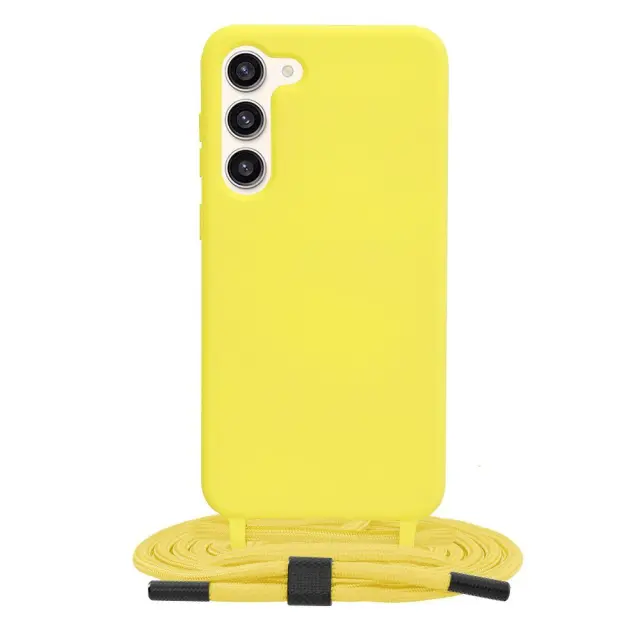 Techsuit® Crossbody Back Cover Προστατευτική Θήλη Σιλικόνης για Samsung Galaxy S23 Plus- Yellow